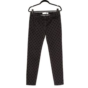 JOE FRESH Polka Dot Print Black Slim Fit Jeans 8